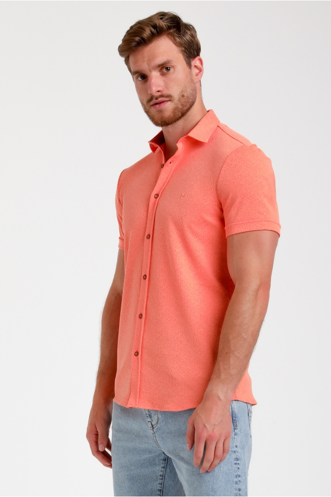 OVERHEMD MET STRUCTUUR 335532 4002 light coral